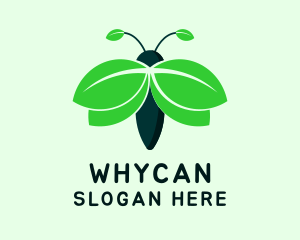 Eco - Organic Leaf Insect logo design
