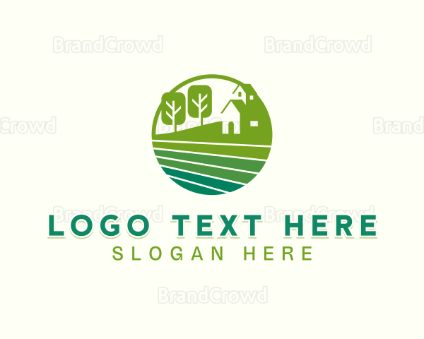 Gardener Lawn Landscaping Logo