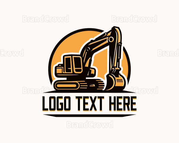 Excavator Contractor Builder Logo