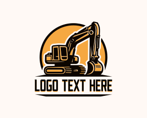 Mining - Excavator Contractor Builder logo design