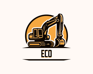 Heavy Equipment - Excavator Contractor Builder logo design