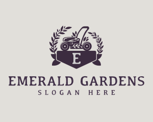 Landscaping Garden Lawn Mower logo design