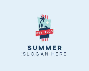 Summer Beach Surfer logo design