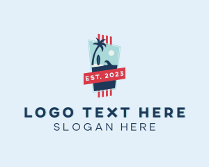 Resort - Summer Beach Surfer logo design