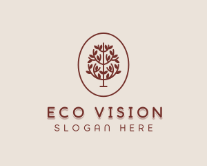 Botanical Eco Tree logo design