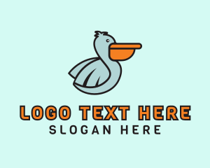 Character - Pelican Delivery Bird logo design