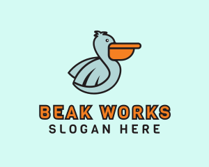 Pelican Delivery Bird logo design