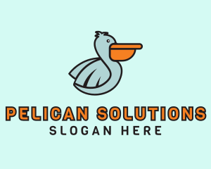 Pelican - Pelican Delivery Bird logo design