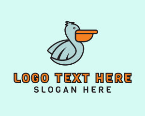 Stork - Pelican Delivery Bird logo design