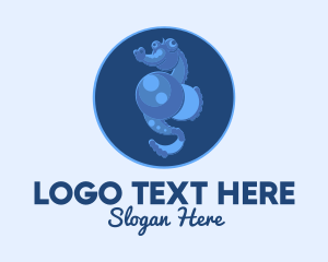 Sea Creatures - Blue Seahorse Oceanarium logo design