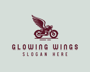 Motorcycle Wings Biker logo design