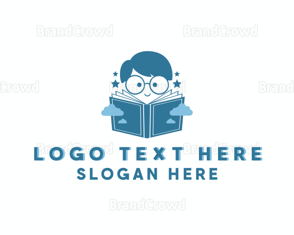 Boy Nerd Storybook Logo