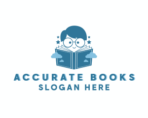 Bookkeeping - Boy Nerd Storybook logo design