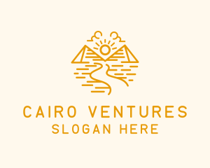 Cairo - Pyramid Desert Trail logo design