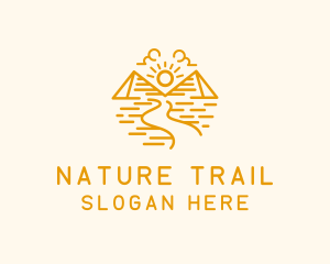 Trail - Pyramid Desert Trail logo design