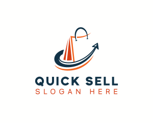Sell - Shopping Arrow Sale logo design