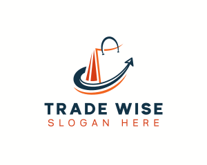 Merchant - Shopping Arrow Sale logo design