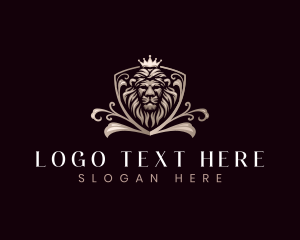 Crown - Luxury King Lion Empire logo design