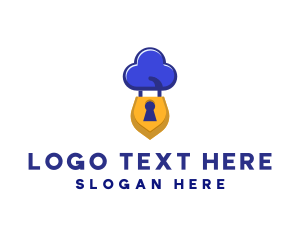 Sky - Security Cloud Lock logo design