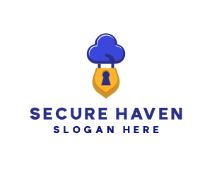 Security Cloud Lock logo design