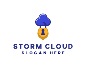 Security Cloud Lock logo design