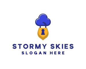 Security Cloud Lock logo design