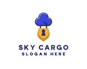 Security Cloud Lock logo design