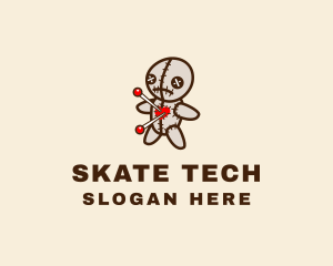 Scary Voodoo Doll logo design