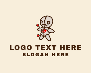 Game Streamer - Scary Voodoo Doll logo design