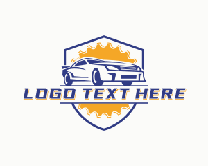 Auto - Transportation Car Shield logo design