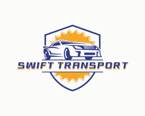 Transportation Car Shield logo design