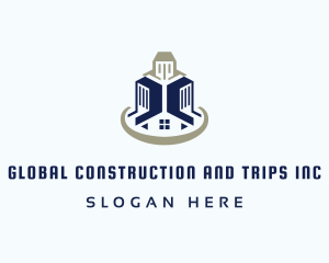 Architect House Skyscraper Logo