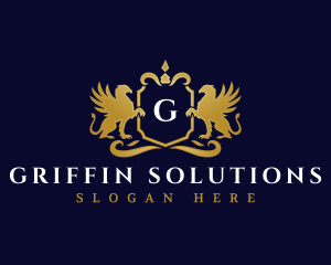 Luxury Griffin Shield logo design