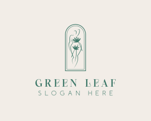 Naked Leaf Lady logo design