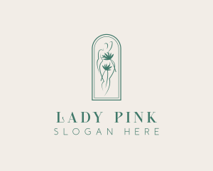 Naked Leaf Lady logo design