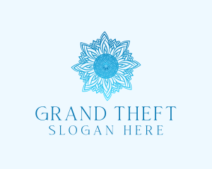 Blue Mandala Pattern Logo