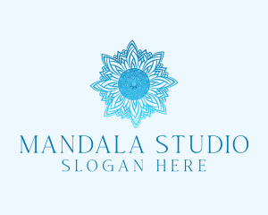 Mandala - Blue Mandala Pattern logo design