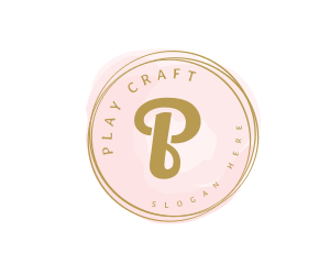 Premium Golden Cosmetics Watercolor logo design