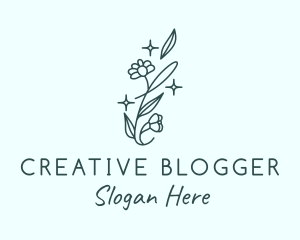 Blogger - Perfume Daisy Flower logo design