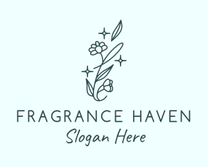 Perfume Daisy Flower logo design