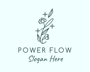 Perfume Daisy Flower logo design