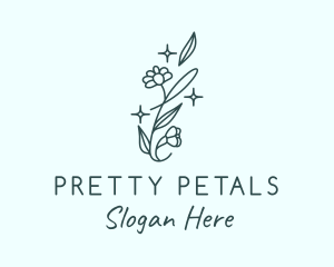 Perfume Daisy Flower logo design