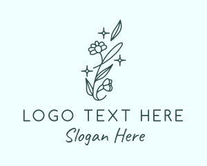 Flower Shop - Perfume Daisy Flower logo design