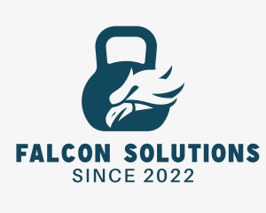 Blue Falcon Kettlebell Fitness  logo design