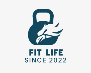 Blue Falcon Kettlebell Fitness  logo design