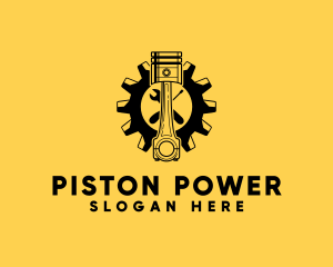 Piston - Piston Cog Repair logo design