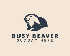 Beaver Rodent Animal logo design