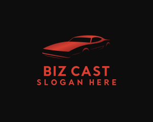 Auto Detailing - Red Car Automotive logo design