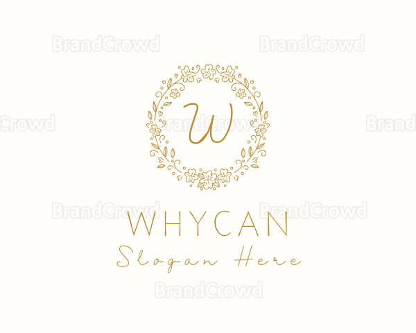 Organic Floral Wreath Spa Logo