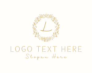 Organic Floral Wreath Spa Logo